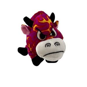 Angry Bull Plush 10" Purple‎ Flame Pattern National Entertainment Network